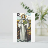 Saint Columbanus, irischer Missionar Postkarte (Stehend Vorderseite)