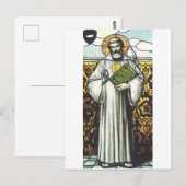 Saint Columbanus, irischer Missionar Postkarte (Vorne/Hinten)