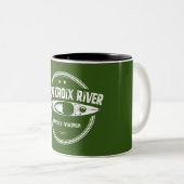 Saint Croix Fluss Minnesota Wisconsin Kayaking Zweifarbige Tasse (VorderseiteRechts)