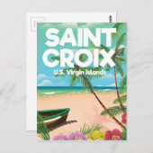 Saint Croix, U.S. Jungfrau Islands Reiseplakat Postkarte (Vorne/Hinten)