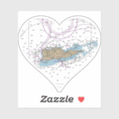 Saint Croix USVI Chart Aufkleber (Blatt)