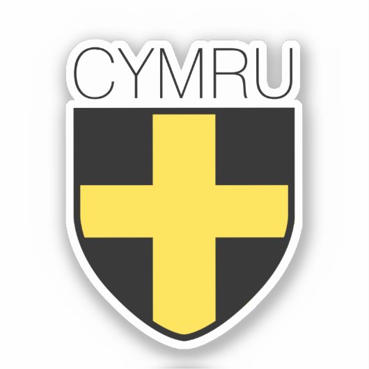 Saint David Abzeichen (Wales/Cymru) Aufkleber (Vorderseite)