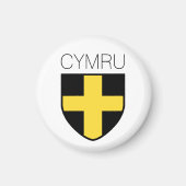 Saint David Abzeichen (Wales/Cymru) Magnet (Vorne)