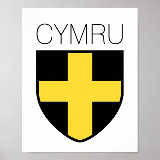 Saint David Abzeichen (Wales/Cymru) Poster (Vorne)