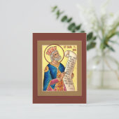 Saint David Prayer Card Postkarte (Stehend Vorderseite)