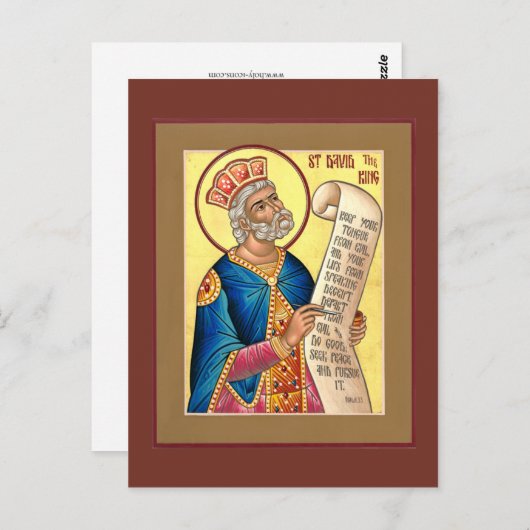 Saint David Prayer Card Postkarte (Vorne/Hinten)