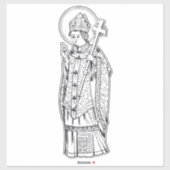 Saint Deiniol Abbot und Bischof Aufkleber (Blatt)