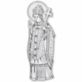 Saint Deiniol Abbot und Bischof Aufkleber (Vorderseite)