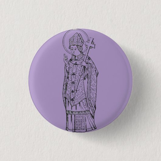 Saint Deiniol Abbot und Bischof Button (Vorderseite)