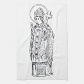 Saint Deiniol Abbot und Bischof Geschirrtuch (Vertikal)