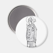 Saint Deiniol Abbot und Bischof Magnet (Vorderseite/Rückseite)
