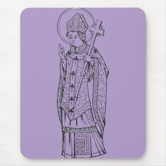 Saint Deiniol Abbot und Bischof Mousepad (Vorne)