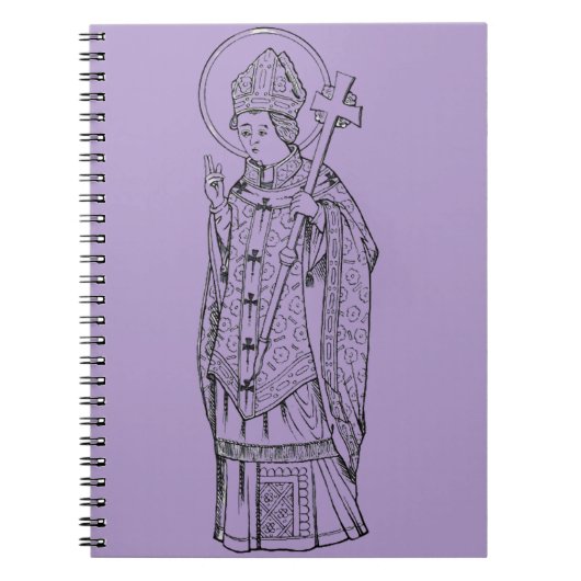 Saint Deiniol Abbot und Bischof Notizblock (Vorderseite)