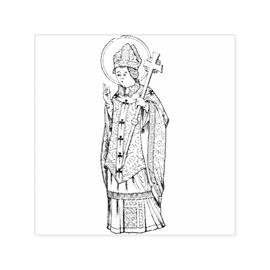 Saint Deiniol Abbot und Bischof Permastempel (Design)