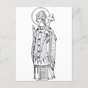 Saint Deiniol Abbot und Bischof Postkarte