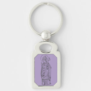 Saint Deiniol Abbot und Bischof Schlüsselanhänger