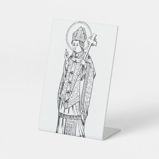 Saint Deiniol Abbot und Bischof Sockelschild (Vorderseite)