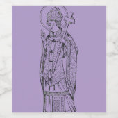 Saint Deiniol Abbot und Bischof Weinetikett (Einzelnes Label)