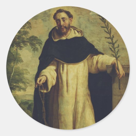 Saint Dominic de Guzman Runder Aufkleber (Vorderseite)