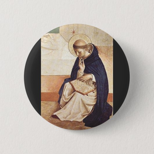 Saint Dominic de Guzman von Fra Angelico Button (Vorderseite)