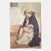 Saint Dominic de Guzman von Fra Angelico Geschirrtuch (Vertikal)