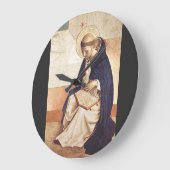 Saint Dominic de Guzman von Fra Angelico Große Wanduhr (Winkel)