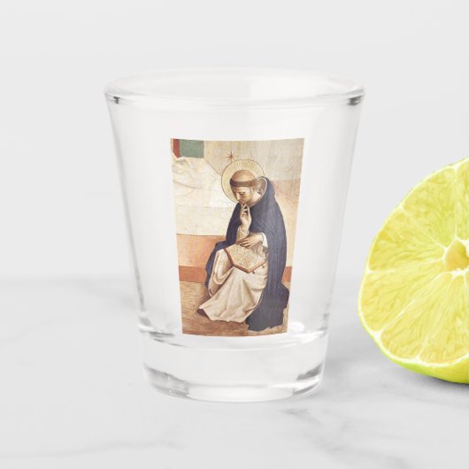 Saint Dominic de Guzman von Fra Angelico Schnapsglas (Vorderseite)