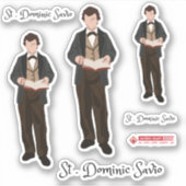 Saint Dominic Savio Custom-Cut Vinyl Sticker (Vorderseite)