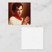 Saint Dominic Savio Quadratische Visitenkarte (Vorne/Hinten)