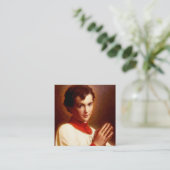 Saint Dominic Savio Quadratische Visitenkarte (Stehend Vorderseite)