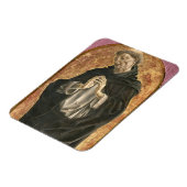 Saint Dominic (Tempera auf Tafel) Magnet (Linke Seite)