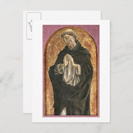 Saint Dominic (Tempera auf Tafel) Postkarte (Vorne/Hinten)