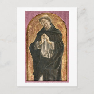 Saint Dominic (Tempera auf Tafel) Postkarte