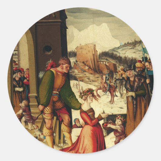 Saint Dorothy von Caesarea Runder Aufkleber (Vorderseite)