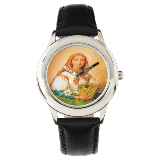 Saint Dymphna Armbanduhr (Vorderseite)