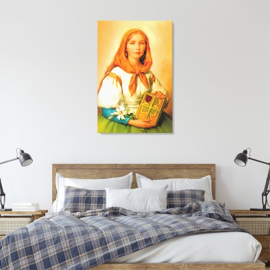 Saint Dymphna Leinwanddruck (Insitu (Schlafzimmer))