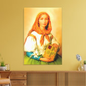 Saint Dymphna Leinwanddruck (Insitu (Wohnzimmer))