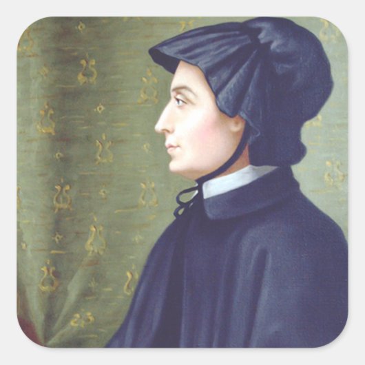 Saint Elizabeth Ann Seton Quadratischer Aufkleber (Vorderseite)