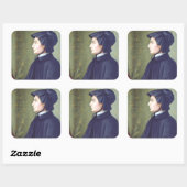 Saint Elizabeth Ann Seton Quadratischer Aufkleber (Blatt)
