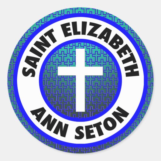 Saint Elizabeth Ann Seton Runder Aufkleber (Vorderseite)