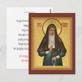 Saint Elizabeth the New Martryr Prayer Card Postkarte (Vorne/Hinten)