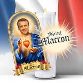 Saint Emmanuel Macron Prayer Candle Aufkleber