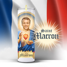 Saint Emmanuel Macron Prayer Candle Aufkleber