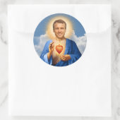 Saint Emmanuel Macron Prayer Candle Runder Aufkleber (Tasche)