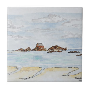 Saint-Enogat, Dinard Bretagne, Frankreich Fliese