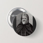 Saint Ephrem, der Christliche syrische Theologe Button (Vorne & Hinten)