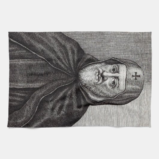 Saint Ephrem, der Christliche syrische Theologe Geschirrtuch (Horizontal)