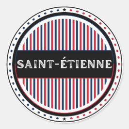Saint-Étienne City Pride Emblem – French Identity Runder Aufkleber