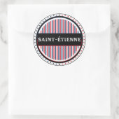 Saint-Étienne City Pride Emblem – French Identity Runder Aufkleber (Tasche)