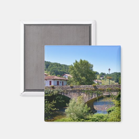 Saint-Etienne-de-Baigorry, Frankreich Magnet (Vorderseite/Rückseite)